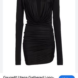 Gauge81 utena gathered dress Black Long Sleeve Dress size XS